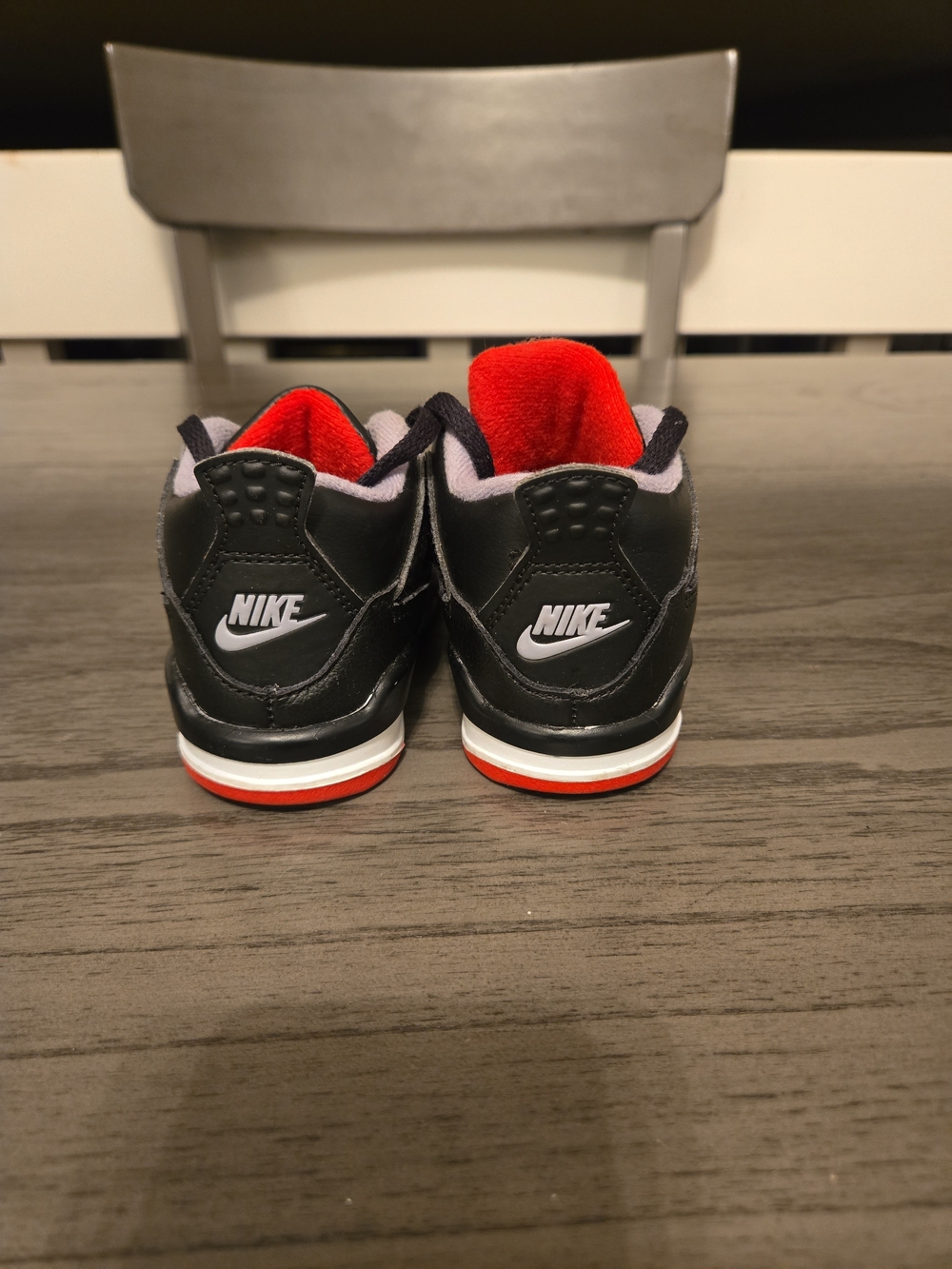 Nike Kids Black, Gray and Red High-Top Sneakers - Picture 4 of 4